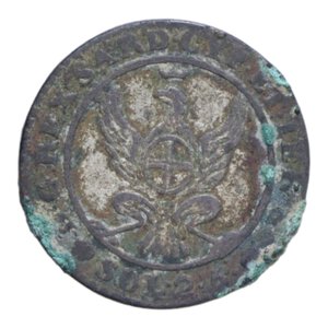 reverse: VITT. EMANUELE I (1802-1821) 2,6 SOLDI 1815 R MI. 2,37 GR. MB-BB
