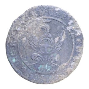 reverse: VITT. EMANUELE I (1802-1821) 2,6 SOLDI 1815 R MI. 2,08 GR. MB-BB
