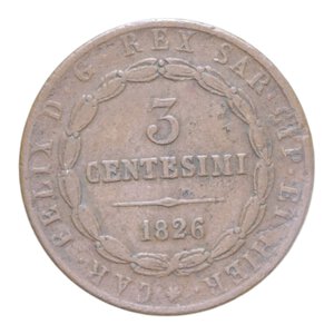 reverse: VITT. EMANUELE II RE ELETTO (1859-1861) 3 CENT. 1826 BOLOGNA R CU. 5,89 GR. BB+