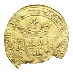 obverse: FRANCIA CARLO VII (1422-1461) ECU D OR AU. 3,12 GR. qBB (PARTE DEL TONDELLO MANCANTE)