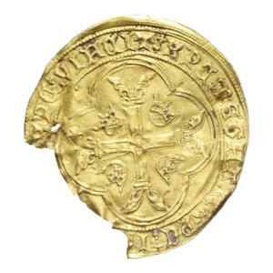 reverse: FRANCIA CARLO VII (1422-1461) ECU D OR AU. 3,12 GR. qBB (PARTE DEL TONDELLO MANCANTE)