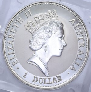reverse: AUSTRALIA 1 DOLLARO 1992 KOOKABURRA AG. 31,1 GR. PROOF