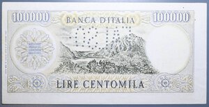 obverse: REPUBBLICA ITALIANA 100000 LIRE 19/7/1970 MANZONI FALSO D EPOCA SPL