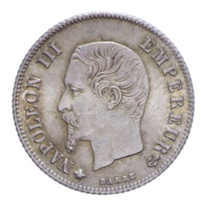 obverse: FRANCIA NAPOLEONE III 20 CENT. 1860 AG. 1 GR. qFDC
