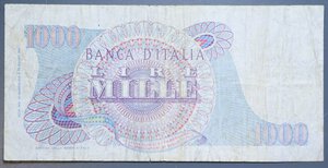 obverse: REPUBBLICA ITALIANA 1000 LIRE 1966 VERDI 1° TIPO SERIE SOSTITUTIVA X12 RR MB-BB