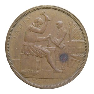 reverse: MEDAGLIA BELGIO 1912 MONNAIE AE. 10,33 GR. 30 MM. SPL (COLPETTO E MACCHIA)