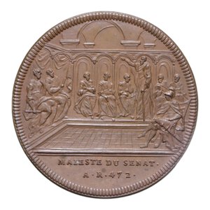 reverse: MEDAGLIA SVIZZERA 1740-1750 HISTORIE DE LA REPUBLIQUE ROMAINE CU. 13,41 GR. 31,7 MM. qFDC
