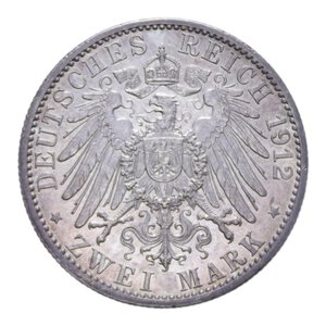 reverse: GERMANIA PRUSSIA WILHELM II 2 MARK 1912 A AG. 11,11 GR. SPL/SPL+