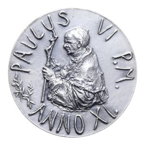 reverse: MEDAGLIA PAOLO VI ANNUALE AN.XI AG. 46,05 GR. 44 MM. FDC