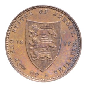 reverse: JERSEY VICTORIA 1/48 SHILLING 1877 CU. 2,90 GR. qSPL