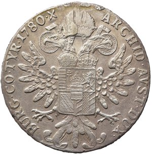 reverse: AUSTRIA. Maria Teresa (1740-1780). Tallero. Ag (27,94 g). Appiccagnolo rimosso. MB