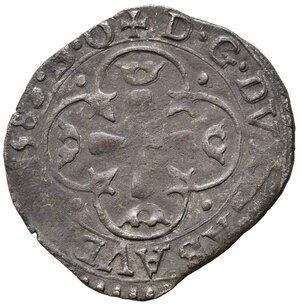 reverse: Savoia. Carlo Emanuele I (1580-1630). Parpagliola III tipo 1585 o 1586 G. Mi (1,51 g). Gex. MIR 668/h o 668/k. qBB