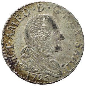 obverse: Vttorio Amedeo III (1773-1796). 10 soldi 1795. Mi. qSPL