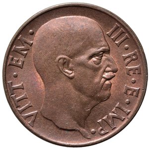 obverse: Vittorio Emanuele III (1900-1943) 5 Centesimi 1937. Cu. Gig. 285. FDC rame rosso