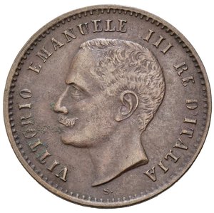 obverse: Vittorio Emanuele III (1900-1943). 2 centesimi 1907 