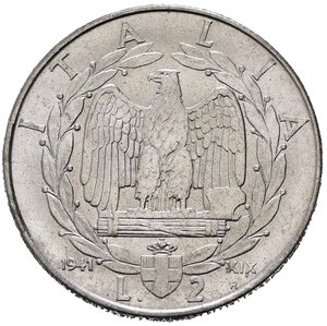 reverse: Vittorio Emanuele III (1900-1943). 2 lire 1941 