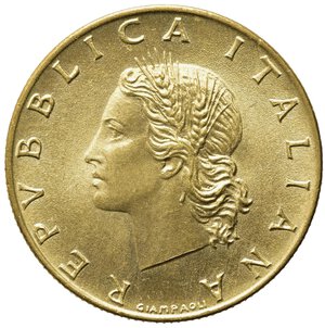 obverse: REPUBBLICA ITALIANA. 20 lire 1958 