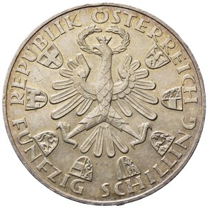obverse: AUSTRIA. 50 Schilling 1959. Ag. SPL+