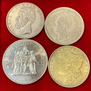 reverse: Estere. Lotto di 4 monete Ag. Francia, Stati Uniti, Olanda, Romania. BB