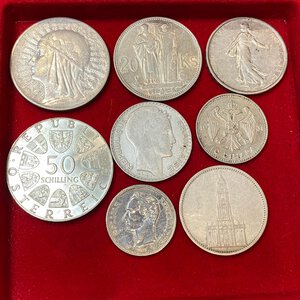 reverse: Estere. Lotto di 8 monete Ag. Francia, Polonia, Venezuela, Germania, Austria, Jugoslavia, Slovacchia. BB-FDC