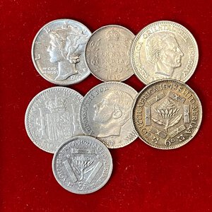obverse: MONDIALI VARIE. Lotto di 7 monete in argento.Spagna, Stati Uniti, Sudafrica, Canada, Uruguay. BB-FDC