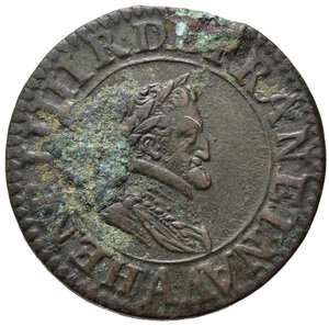 obverse: FRANCIA. Henry IV (1589-1610). Double Tournois 1604. MB-BB