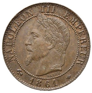 obverse: FRANCIA. Napoleone III. 1 centime 1861 A. qFDC