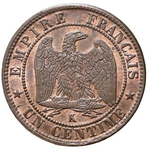 reverse: FRANCIA. Napoleone III. 1 Centime 1862 K. FDC