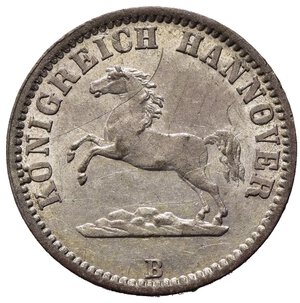 obverse: GERMANIA. Hannover. 1/2 groschen 1858. Ag (1,09 g). KM#235. qFDC