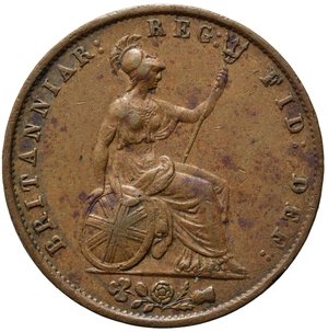 reverse: GRAN BRETAGNA. Victoria. 1/2 Penny 1854. BB/BB+
