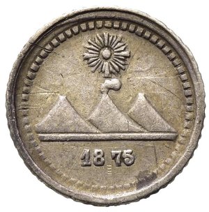 obverse: GUATEMALA. 1/4 real 1875. Ag. BB+