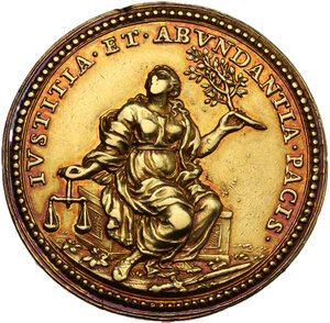 reverse: Innocenzo XII (1691-1700),  Antonio Pignatelli. Medaglia A. I per il Possesso del Laterano