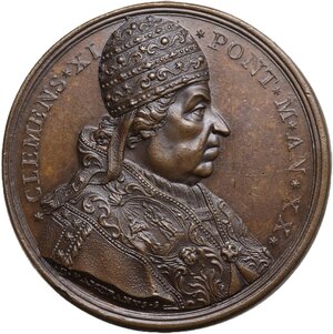obverse: Clemente XI (1700-1721), Giovanni Francesco Albani. Medaglia annuale A. XX