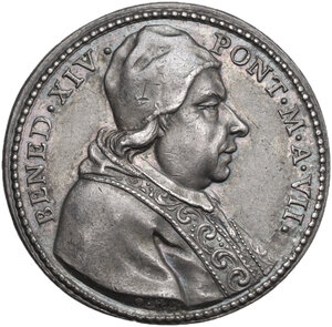 obverse: Benedetto XIV (1740-1758), Prospero Lambertini . Medaglia A. VII per la lavanda