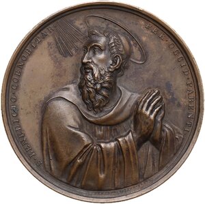 obverse: Gregorio XVI (1831-1846), Bartolomeo Alberto  Cappellari. Medaglia 1834 A. IV per la visita del Pontefice all Ospizio Apostolico del San Michele di Roma