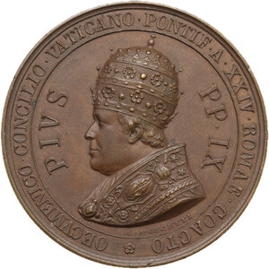 obverse: Pio IX  (1846-1878), Giovanni Mastai Ferretti. Medaglia straordinaria A. XXIV per il Concilio Ecumenico Vaticano