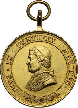 obverse: Pio IX  (1846-1878), Giovanni Mastai Ferretti. Medaglia ufficiale per benemerenze civili e militari