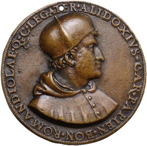 obverse: Francesco Alidosi (1455-1511) cardinale di Pavia (1505), legato di Bologna e della Romagna (1508). Medaglia per la nomina a Cardinale Legato di Bologna (1508)