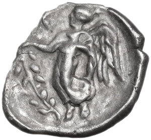 reverse: Bruttium, Terina. AR Diobol, c. 420-400 BC