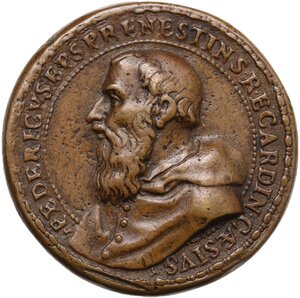 obverse: Federico Cesi (1585-1630), Scienziato fondatore accademia dei Lincei. Medaglia 1561