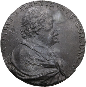 obverse: Pietro da Cortona (1596-1669), pittore e architetto.. Medaglia unifacie