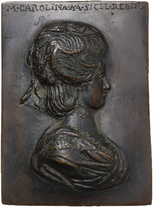 obverse: Napoli.  Maria Carolina d Austria (1752-1814). Placchetta uniface