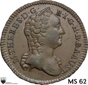 obverse: Austria.  Maria Theresia (1740-1780). Kreuzer 1760 W, Brestlau mint