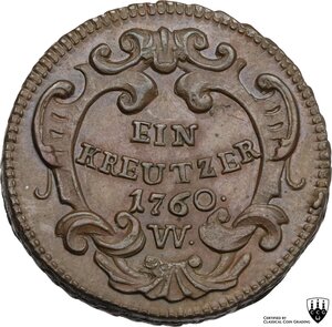 reverse: Austria.  Maria Theresia (1740-1780). Kreuzer 1760 W, Brestlau mint