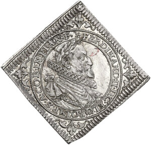 obverse: Germany.  Ferdinand II (1618-1637). Double-Ducat Klippe 1619 for the coronation in Frankfurt as Emperor of the Holy Roman Empire