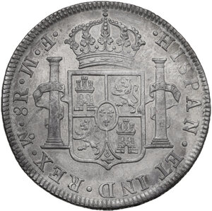 reverse: Mexico.  Charles III of Spain (1759-1788). 8 Reales 1772, Mo-FM inverted, Mexico City mint