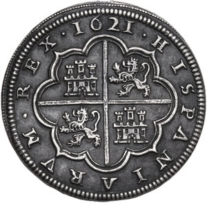 reverse: Spain.  Philip III (1598-1621). 4 Reales 1621 A, Segovie mint