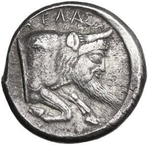 reverse: Gela. AR Didrachm, c. 490/485-480/475 BC