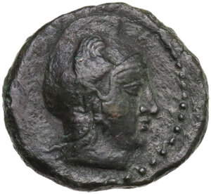 obverse: Kamarina. AE Tetras, c. 420-405 BC