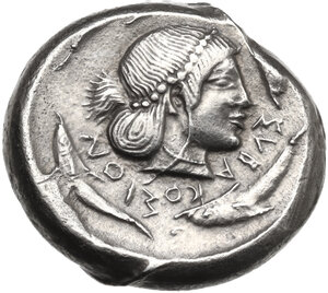 reverse: Syracuse.  Gelon I (485-478 BC).. AR Tetradrachm, c. 485-479 BC